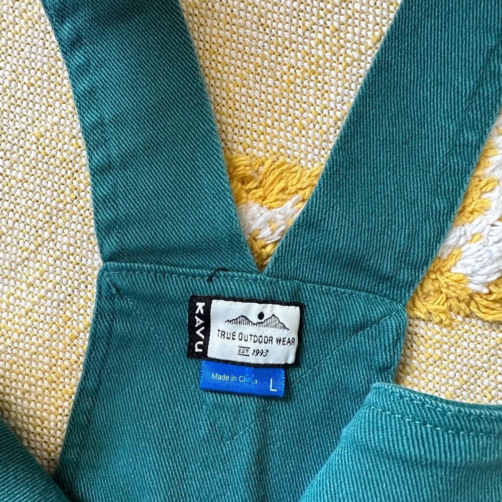 Kavu Teal Green Mini Pinafore Dress - Picture 5 of 5